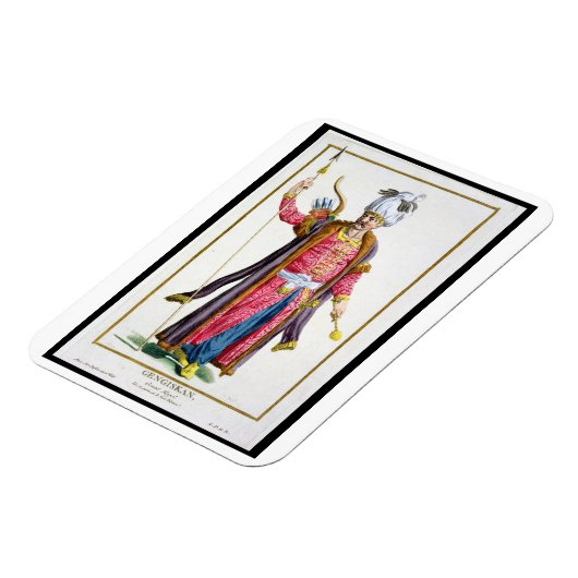 Genghis Khan (c.1162-1227) van 'Receuil des Estam' Magneet (Linkerzijde)