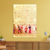 Genghis Khan en zijn zonen door Rashid al-Din Canvas Afdruk (Insitu (Woonkamer))