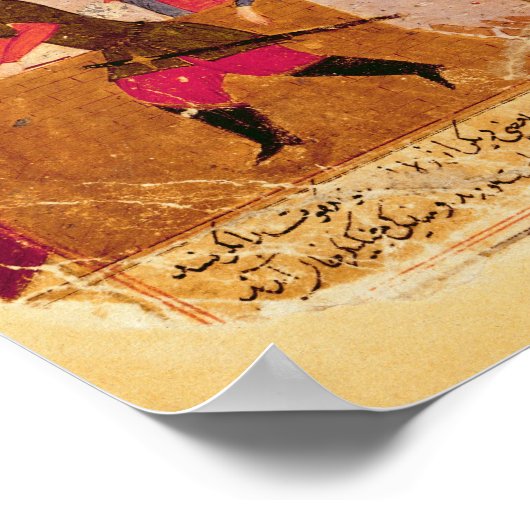 Genghis Khan en zijn zonen door Rashid al-Din Poster (Hoek)