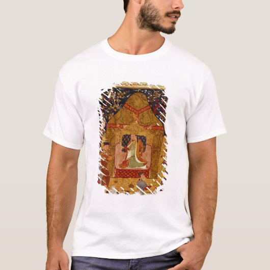 Genghis Khan in zijn tent door Rashid al-Din T-shirt (Voorkant)