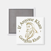 Genghis Khan Magneet (Voorkant / Achterkant)