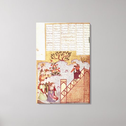 Genghis Khan over een congregatie Canvas Afdruk (Voorkant)