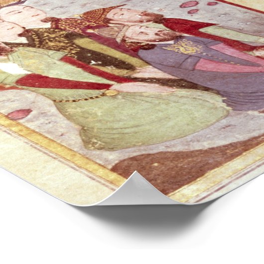 Genghis Khan over een congregatie Poster (Hoek)