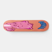 Geniaal - Cute Pink Cat Persoonlijk Skateboard (Horizontaal)