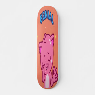 Geniaal - Cute Pink Cat Persoonlijk Skateboard