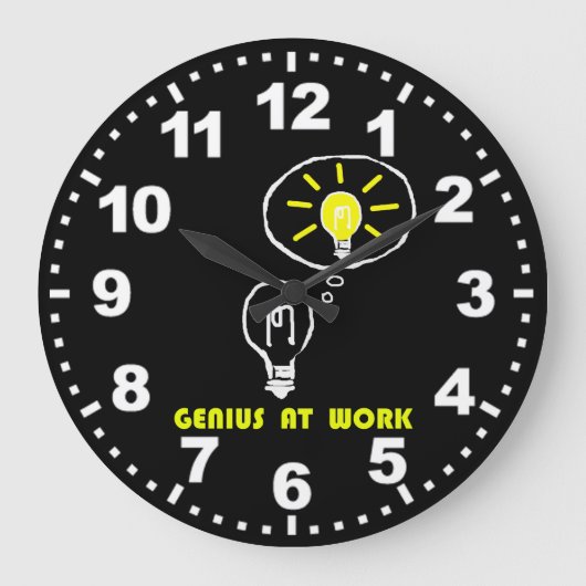 Geniaal op het werk grote klok (Voorkant)