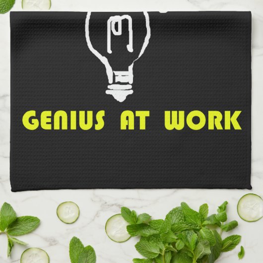 Geniaal op het werk theedoek (Gevouwen)