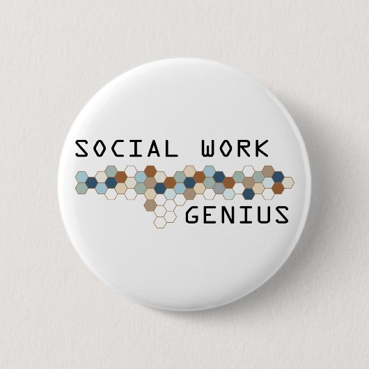 Geniaal sociaal werk ronde button 5,7 cm (Voorkant)