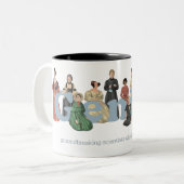 Geniale baanbrekende Vrouw wetenschappers Tweekleurige Koffiemok (Voorkant links)