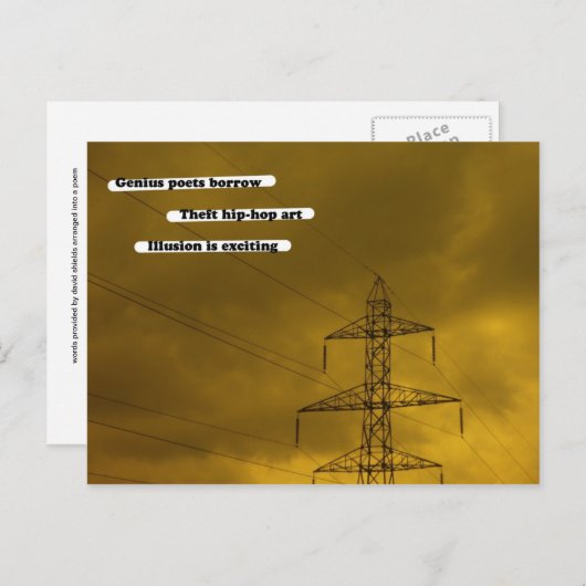 Geniale dichters lenen briefkaart (Voorkant / Achterkant)