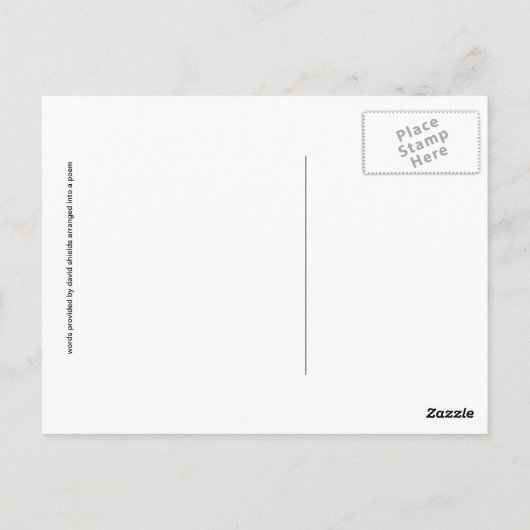 Geniale dichters lenen briefkaart (Achterkant)