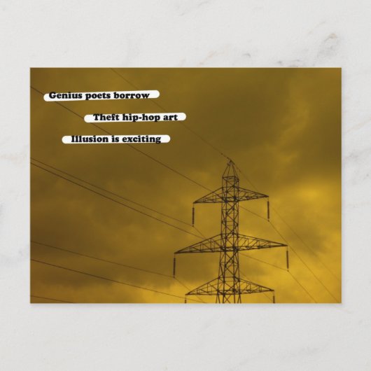 Geniale dichters lenen briefkaart (Voorkant)