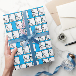 Geniale Periodic Table Science Geek Nerd Cadeaupapier