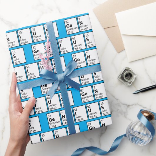 Geniale Periodic Table Science Geek Nerd Cadeaupapier (Geschenken)