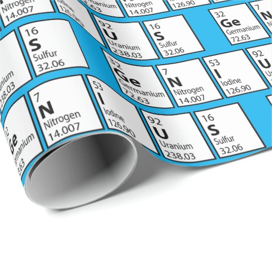 Geniale Periodic Table Science Geek Nerd Cadeaupapier (Rol Hoek)