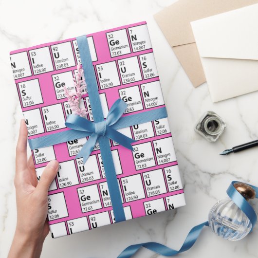 Geniale Periodic Table Science Geek Nerd Cadeaupapier (Geschenken)