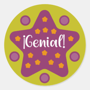 Geniale Spaanse leraar reward student Ronde Sticker