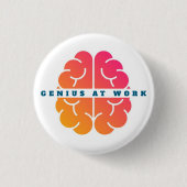 Genie aan het Werk Knop Ronde Button 3,2 Cm (Voorkant)