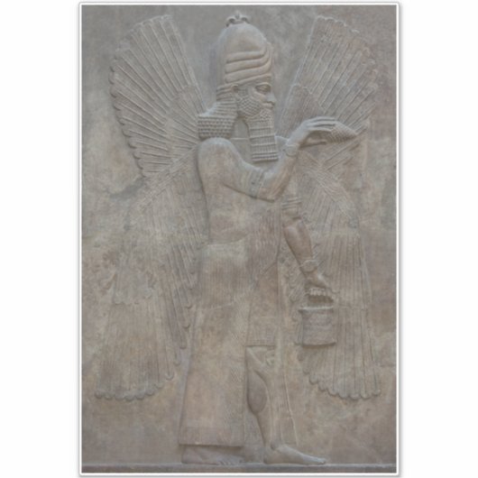 Genie Benisseur van Assyrië en Mesopotamische god Sticker (Voorkant)