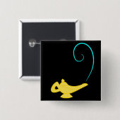 Genie Bottle Vierkante Button 5,1 Cm (Voorkant /achterkant)