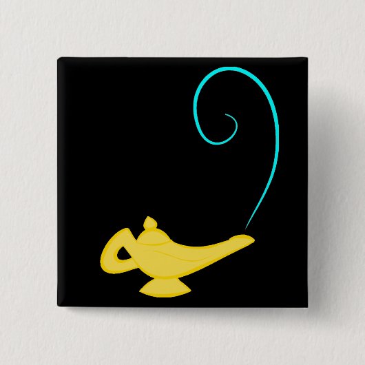 Genie Bottle Vierkante Button 5,1 Cm (Voorkant)