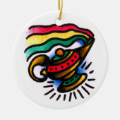 Genie Bottle Waterverf Keramisch Ornament (Voorkant)
