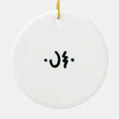 Genie Bottle Waterverf Keramisch Ornament (Achterkant)