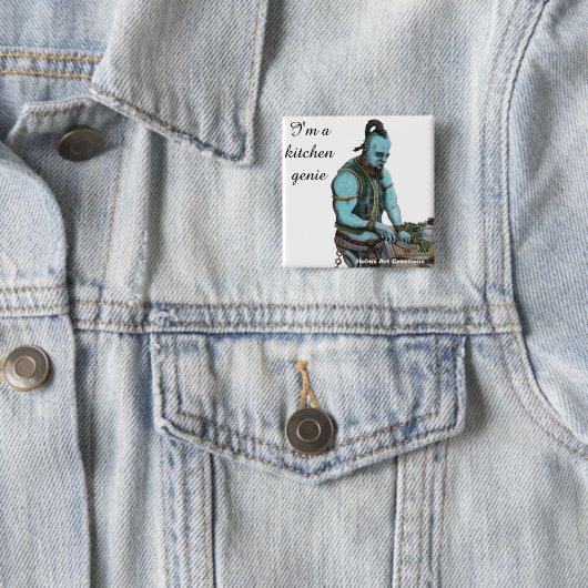 Genie Chef Koken Diner Fantasy Art Button (In situ)