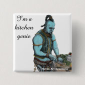 Genie Chef Koken Diner Fantasy Art Button (Voorkant)
