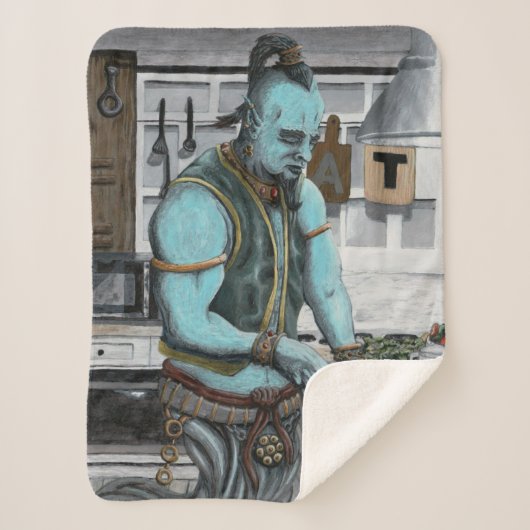Genie Chef Koken Diner Fantasy Art Deken (Voorkant)