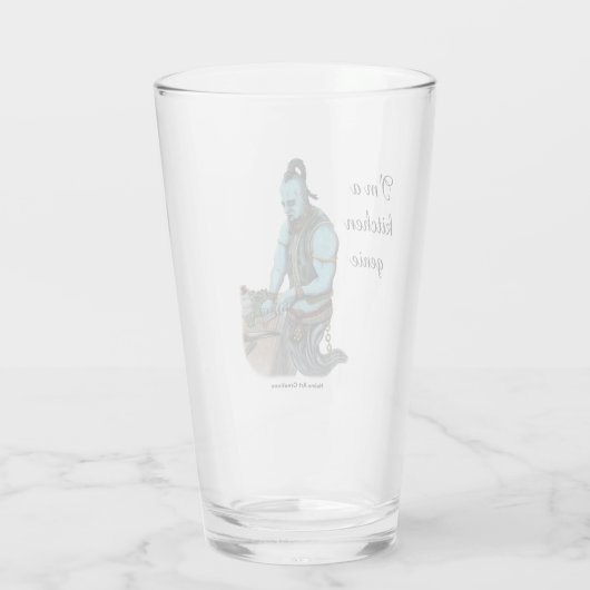 Genie Chef Koken Diner Fantasy Drink Glas (Achterkant)