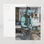 Genie Cooking Kitchen Magic Fantasy Art Briefkaart (Voorkant / Achterkant)