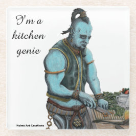 Genie Cooking Kitchen Magic Fantasy Glass Onderzet Glazen Onderzetter