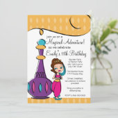 Genie en Lamp Uitnodiging (Staand voorkant)