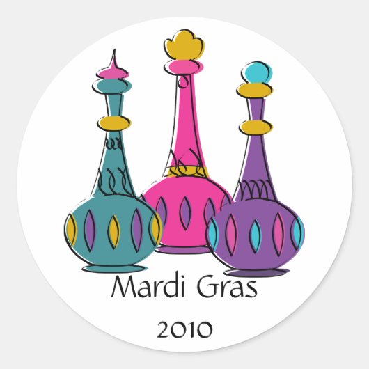 Genie flessen 2010 ronde sticker (Voorkant)