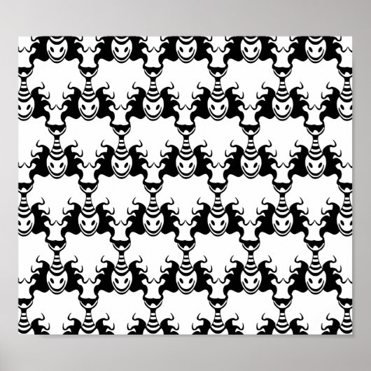 Genie Ghost komt uit lampvrij patroon Poster (Voorkant)