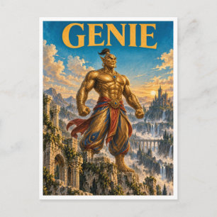 Genie, gotische fantasie monster briefkaart