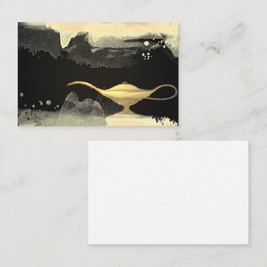 Genie Lamp Smoke Magic Visitekaartje (Voorkant / Achterkant)