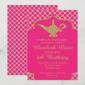 Genie Lamp Uitnodiging (Voorkant / Achterkant)