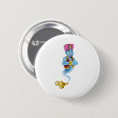 Genie Magic Lamp Aladdin Pantomime Cartoon Ronde Button 5,7 Cm (Voorkant /achterkant)