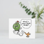 genie of_the lamp met Arabische tekst Briefkaart (Staand voorkant)