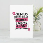 genie op de werkdag feestdagenkaart (Staand voorkant)