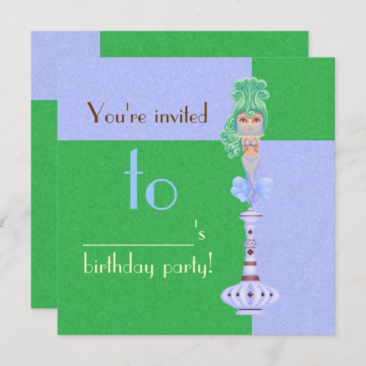 Genie op een fles kaart (Voorkant / Achterkant)