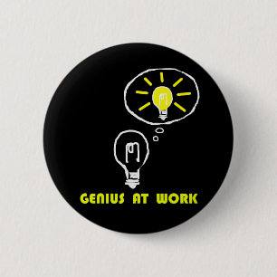 GENIE OP HET WERK RONDE BUTTON 5,7 CM
