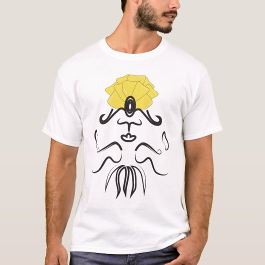 Genie Petal Pet Line Art T-Shirt (Voorkant)