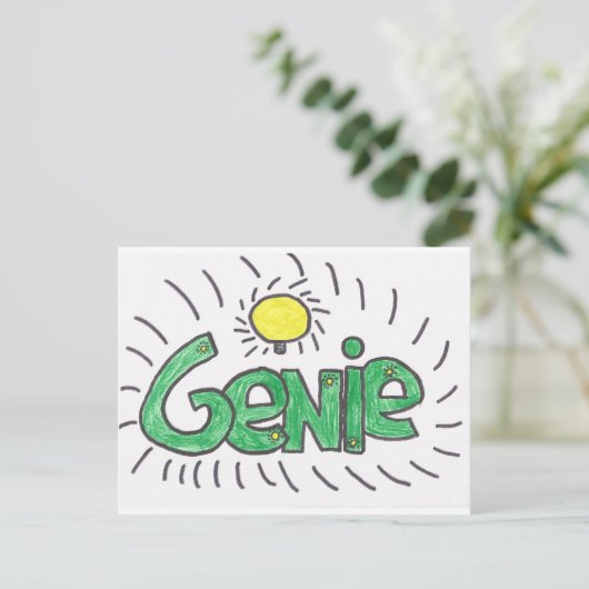 Genie Produckt Briefkaart (Staand voorkant)