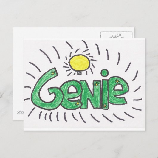 Genie Produckt Briefkaart (Voorkant / Achterkant)