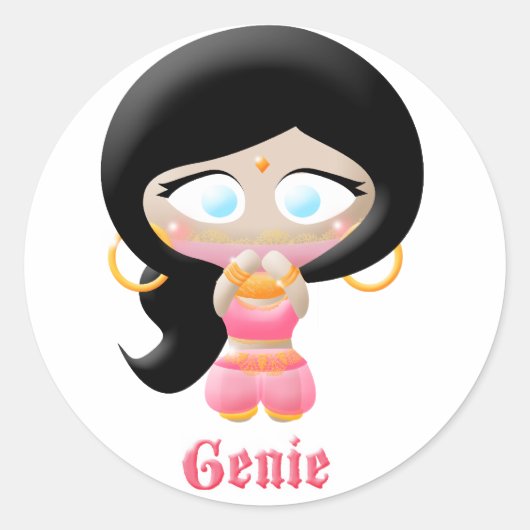 Genie Ronde Sticker (Voorkant)