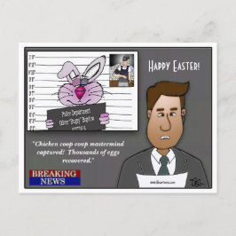 Genie van de Kippenhok Coup Feestdagenkaart