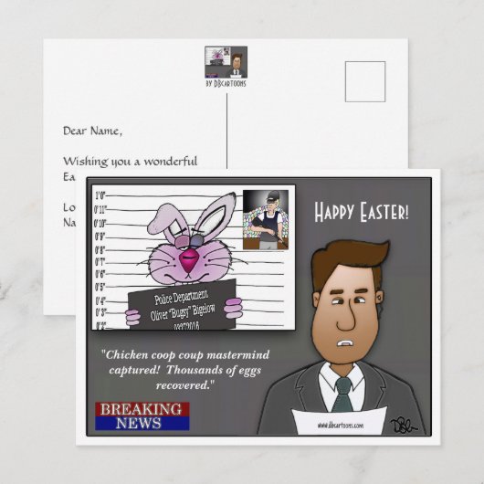 Genie van de Kippenhok Coup Feestdagenkaart (Voorkant / Achterkant)